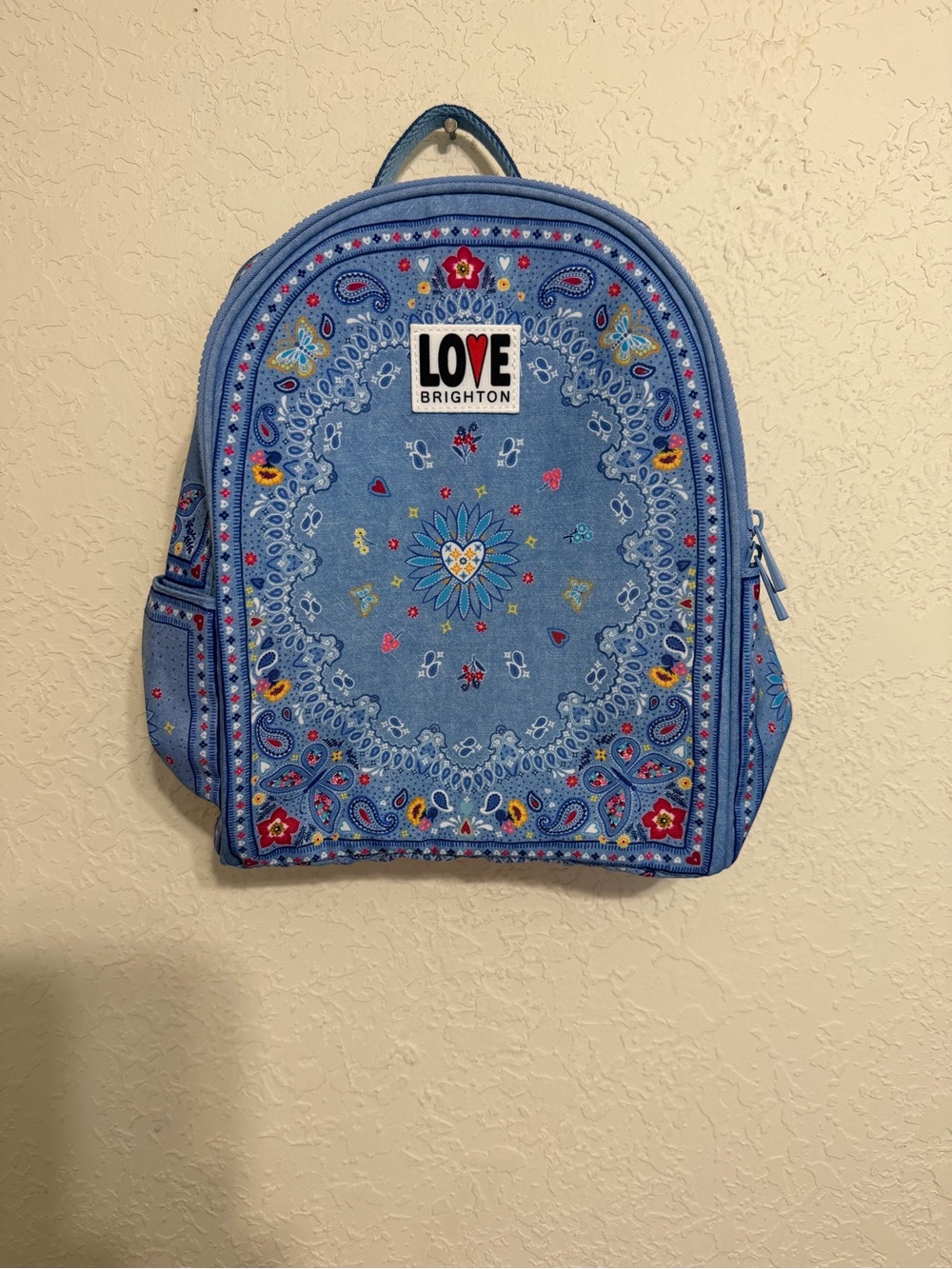 Brighton Blue Paisley Bandana Mini Backpack